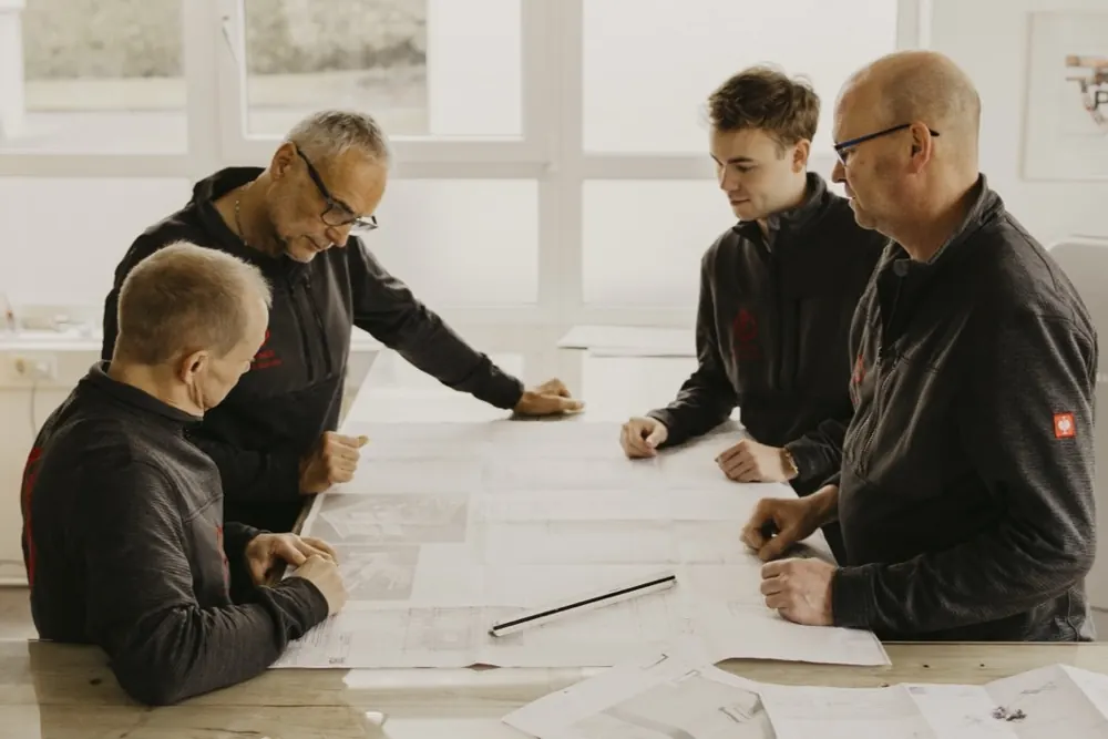 Das Kernteam von FREUNDE Messebau in Sindelfingen