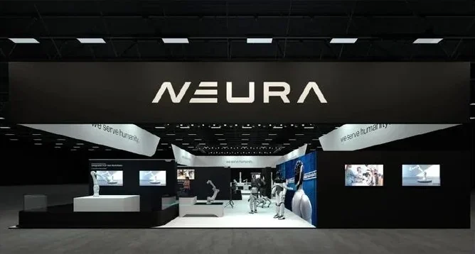 The NEURA Robotics stand at Automate 2026 in Chicago